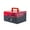 Black red, variant on Plastic 5 Compartment Stamp Organiser Password Lock Official Seal Storage Box