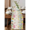 thumbnail image 2 of Spring Floral Easter Burlap Cotton Table Runner 13x70 Inches Long, Pastoral Tulip Flowers Watercolor Farmhouse Table Runners, Outdoor Dining Tablecloths Decor for Baby Shower/Party/Wedding, 2 of 6