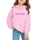 thumbnail image 2 of Moonsky Sudadera con capucha y cordón HUNTRX, estampado de grupo de chicas coreanas, jersey corto, suave y cómodo, top de manga larga para primavera y otoño. Rosa 130, 2 of 5