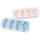 thumbnail image 1 of 2PCS popsicle molds, cute shape popsicle molds, reusable silicone ice cream molds. (Pink, Blue), 1 of 4