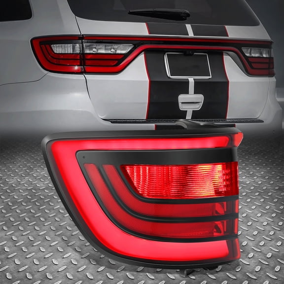 Nuvision for 14-22 Dodge Durango Left Red Lens LED DRL Rear Outer Tail Light Brake Lamp