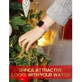 thumbnail image 6 of Wearlizer Christmas Snowflakes Engraved Watch Band Compatible with Apple Watch Band 42mm Christmas Gift Silicone Band for Girls, 44mm/45mm/49mm Series 8 7 6 5 4 3 2 1 SE, 6 of 6
