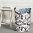 thumbnail image 6 of Fuzoiu Beach Print Circular Hamper,Laundry Basket with Handle,Collapsible Laundry,Dirty Clothes Storage Basket,for Bedroom Bathroom Dorm Living Room-Small, 6 of 6