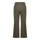 thumbnail image 4 of Pantalones de lino acampanados de cintura alta para mujer - Poliéster, corte holgado, informal de verano, 4 of 6