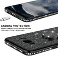 thumbnail image 5 of SOGA Diamond Bling Glitter Cute Phone Case with Kickstand Compatible for Samsung Galaxy S8 Plus Case,Rhinestone Bumper Slim with Ring Stand Girls Women Cover for Samsung Galaxy S8 Plus (Black), 5 of 5