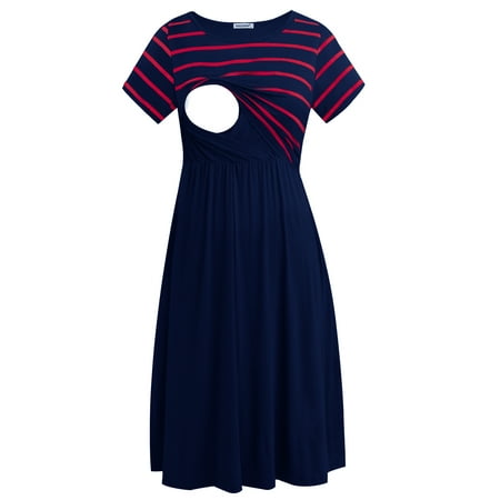 

Smallshow Women s Short Sleeve Maternity Nursing Dresses for Breastfeeding