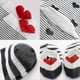 thumbnail image 3 of Women's Cotton Socks 10 Pairs Heart Pattern Multicolored, 3 of 5