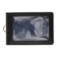 thumbnail image 2 of 2xPU Leather Double Cards Vertical Style ID Business Badge Holders Negro Sunnimix Titular de la tarjeta de identificación para hombre, 2 of 4