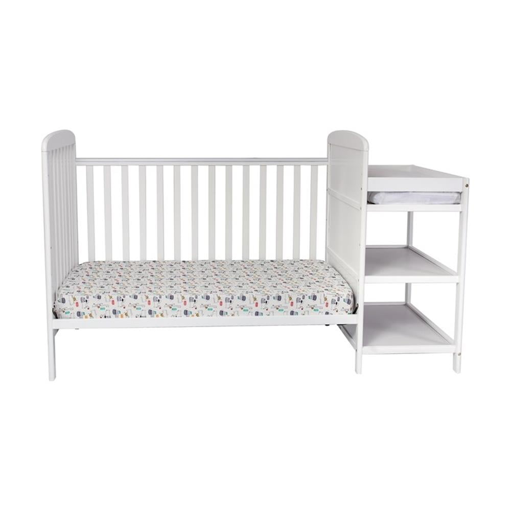 Suite Bebe Ramsey Toddler Guard Rail with Stabilizer Bar, White Finish