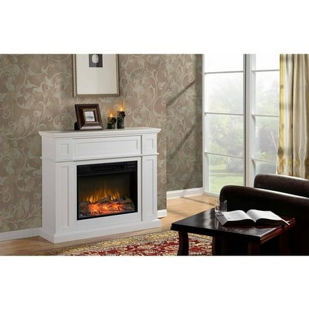 Flamelux Cumbria Electric Fireplace 41 In White Finish Walmart Com