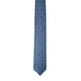 thumbnail image 2 of ROMARIO MANZINI BURGUNDY, GOLD ON JET BLUE CONSERVATIVE PRINTED DESIGN Standard Necktie, 2 of 3