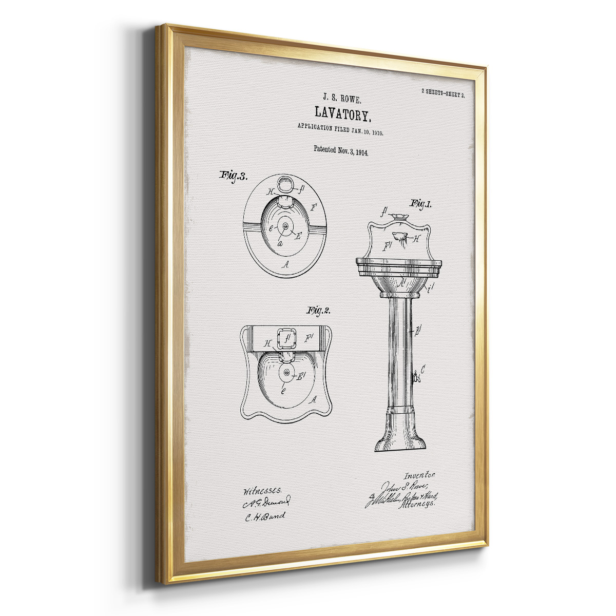 Vintage Sink I Premium Classic Framed Print - Ready to Hang