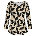 thumbnail image 7 of Xuniizn Womens Tops Women's Long Sleeve Tops Floral Tunics V Neck Blouses Fashion Casual Tops, Fall Clothes 2025, 7 of 7