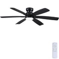 thumbnail image 1 of Ventilador de techo Kviflon 132 cm con mando a distancia para luces, color negro, 1 of 9