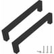 thumbnail image 1 of Juego de 2 manijas negras para muebles con centros de 160 mm para gabinetes de cocina, tiradores de cajones de aleación de aluminio, manijas negras para puertas de gabinetes de cocina, 1 of 5