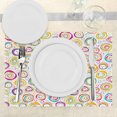 thumbnail image 3 of Ambesonne Geometric Place Mats Set of 4, Spiral and Dots, Standard Size, Multicolor, 3 of 6