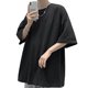 thumbnail image 4 of Hombres Camiseta Suelta Media Manga Casual Color Sólido Estilo Harajuku Poliéster Ropa Superior, 4 of 8