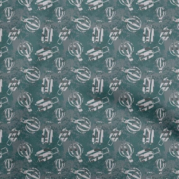 oneOone Viscose Chiffon Turquoise Green Fabric Travel Sewing Fabric By The Yard Printed Diy Clothing Sewing Supplies 42 Inch Wide