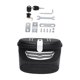 thumbnail image 1 of Cesta para bicicleta eléctrica, portaequipajes para bicicleta, diseño con cerradura, impermeable, confiable y portátil. Negro Blanco S, 1 of 9