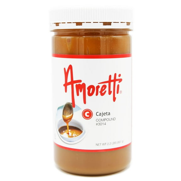Amoretti - Cajeta Compound 2.2 lbs - Natural Flavors, Shelf Stable Even After Opening, Certified Kosher, TTB Approved, Perfect for Baking Applications & Beverages