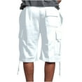 thumbnail image 3 of Sakmal Running Shorts for Men Cargo Gray Solid with Pockets Summer Pants for Men, 3 of 6