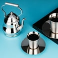 thumbnail image 4 of Tasse à Expresso en Acier Inoxydable à Double Paroi avec Soucoupe, 4 of 5
