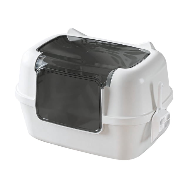 Caja de arena para gatos totalmente cubierta Partitura portátil Fácil instalación Bandeja de arena para gatos con capucha para el patio de la sala de