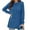 Blue, variant on Ahdbta Women's Sweatshirts Long Sleeve Crewneck Pleated Front Pullover Tops Solid Color Button Decor Trendy Side Split Tops