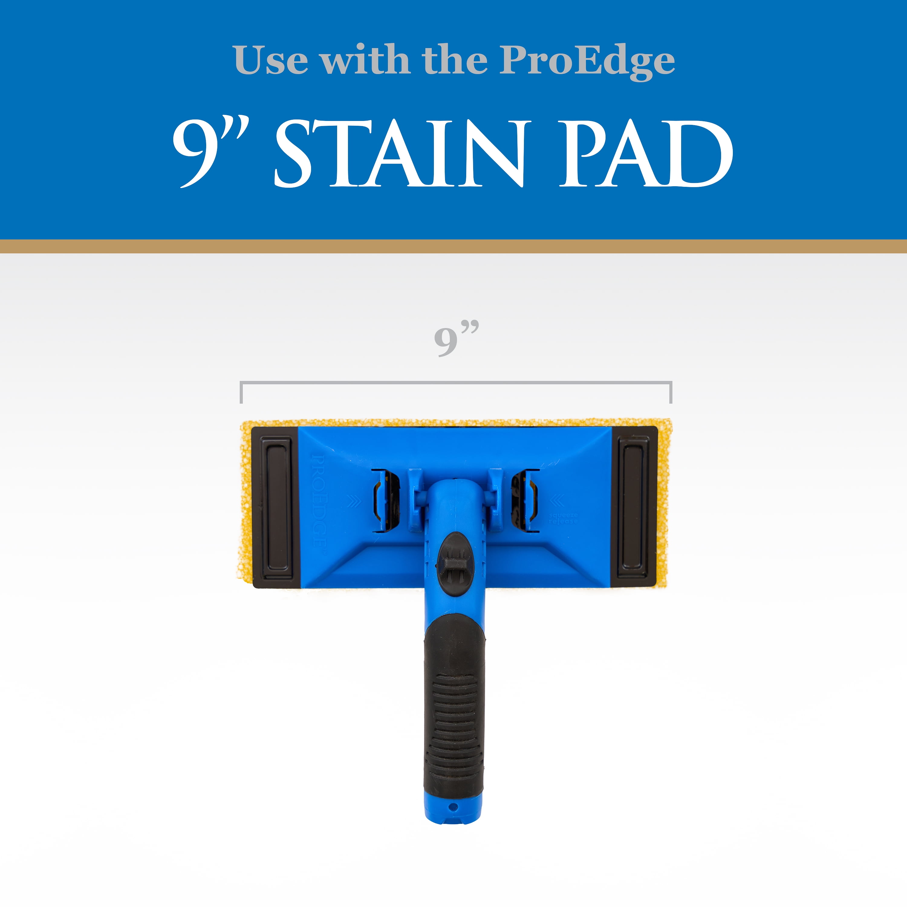 (2 pack) Linzer PRO STAINER 9" Stain Pad Refill for All Stains on Rough Outdoor Surfaces