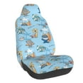 thumbnail image 1 of Wukai Cute Animals Surfers Full Set Car Seat Covers with Soft Padding Universal Auto Front Seats Protector and Cushion Mat, 1 of 5