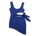 thumbnail image 2 of Kmbangi Femmes Sans Manches Couleur Unie Robe Serrée Sangle Creuse Irrégulière Mini Robe, 2 of 7