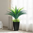 thumbnail image 4 of Artificial Spiked Agave Plant 2.5ft, 30 Inch Tall Fake Aloe Vera Plants in Black Pot, Fake Floor Plant Indoor Outdoor for Front Porch Patio Home Office Door Step Decor 1PCS, 4 of 6