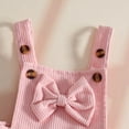 thumbnail image 5 of CAICJ98 Baby Girl Summer Clothes Newborn Romper Love Heart Print Short Sleeved Ruffled Bow Skirt Headband Infant Outfits Set (Pink,9-12 Months), 5 of 7