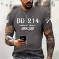 thumbnail image 2 of Men 214 Veterans Printed Round Neck Short Sleeve T Shirt Casual Trend Veterans Retired Short Sleeve T Shirt Top Night Shirts for Men Sleepwear T Shirts Men Pack Big And Tall T Shirts Transfer Paper, 2 of 4