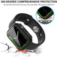 thumbnail image 3 of KAIYANG fundas rígidas para reloj inteligente de PC + protector de pantalla de vidrio templado para Apple Watch Series 9/8/7 de 45 mm, estilo A, Apple Watch Series 9 4, color negro, 3 of 5