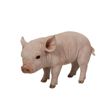 Hi-Line Gift 9” Standing Baby Pig Garden Statue, Life-like Details