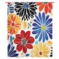 thumbnail image 2 of Ethnic Spring Floral Sheer Curtains 45 Inches Long, Summer Colorful Botanical Light Filering Curtains, Breathable Simi Curtain Privacy Drapes for Kitchen Bathroom Lightweight Small Window Treatment, 2 of 9