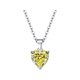thumbnail image 1 of Señora collar de cristal del corazón brillante joyería en forma de corazón Zircon collar de corazón para el Día de San Valentín Cumpleaños, 1 of 3