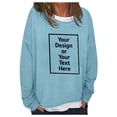 thumbnail image 4 of Fiaer,Oversized Loose Fitting Sweatshirts for Women Casual Cute Crew Neck No Hooded Hoodies Solid Fall Pullover Workout Plain Y2k Comfort Tops Light Blue XXXL, 4 of 9