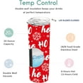 thumbnail image 3 of Christmas Skinny Tumblers with Lids and Straws, Red Holiday Snowflake Stainless Steel Vacuum Insulated Double Wall Travel Tumbler Cups 20 OZ, 3 of 6