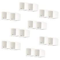 Acoustic Audio AA321W Mountable Indoor Speakers 3200 Watts White Bookshelf 8 Pair Pack AA321W-8Pr