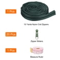 thumbnail image 3 of Uxcell #3 10 Yards Bulk Nylon Coil Zipper by the Yards with 20 Pcs Zipper Sliders and Ruler for Sewing Dark Green, 3 of 6