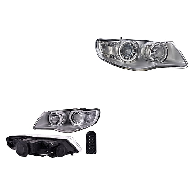 Par de Faros Touareg 2008 A 2009 Volkswagen Eléctrico P/Halog C/Lupa DEPO .