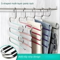 thumbnail image 2 of TTLanZJLSY，2Pcs, Multi-layer Stainless Steel Pants Rack, Colorful S-shaped Hangers 8mm (0.314 inches)., 2 of 10
