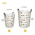thumbnail image 4 of KLL Colorful Trains Waterproof Foldable Laundry Hamper Bucket with Handles for Storage Bin,Kids Room,Home Organizer (Small ), 4 of 7