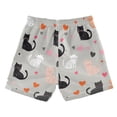 thumbnail image 7 of FORMRS Boys Swim Trunks Quick Dry Mesh Liner Boardshorts Sizes XS-XL, Gray Cartoon Pattern, 7 of 7