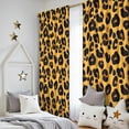 thumbnail image 5 of Blackout Kids Curtains,Yellow and Black Of Leopard Print Childrens Insulated Curtains Set Of 2,Bedroom Essentials,Toddler Room Decor 52"x84", 5 of 5