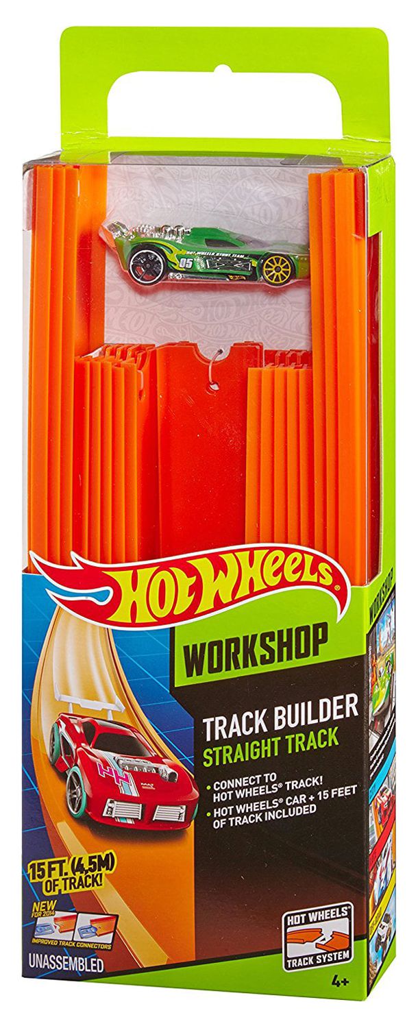 Hot Wheels Track Builder Straight Track with Car, 15 Feet - Styles May Vary, Orange and Blue (BHT77) - image 5 of 7