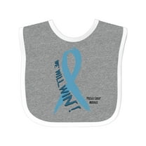 Inktastic We Will Win Against Prostate Cancer Ribbon Boys or Girls Baby Bib