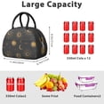 thumbnail image 4 of Ladies Gothic Starry Night Lunch Box: Constellation Pattern with Gold Accents - Insulated Reusable Bag, Leakproof Cooler with Mesh Pocket for Work & School, 4 of 4